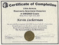 The 18th Annual Mastering Scientific Evidence in DWI/DUI Cases