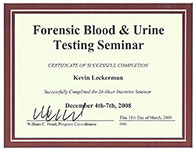 Forensic Blood & Urine Testing Seminar